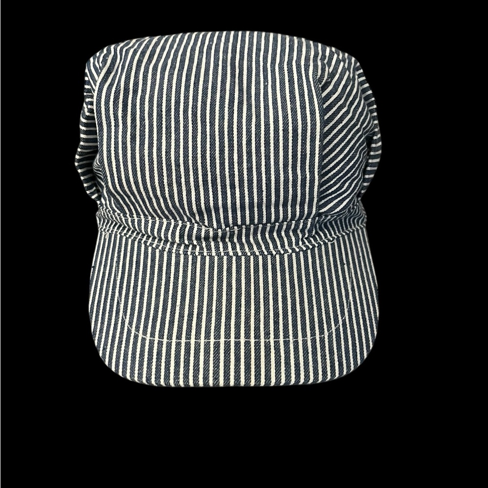 Jacobson Train Conductor Engineer Striped Plastic Snap Back Cap Hat OSFM